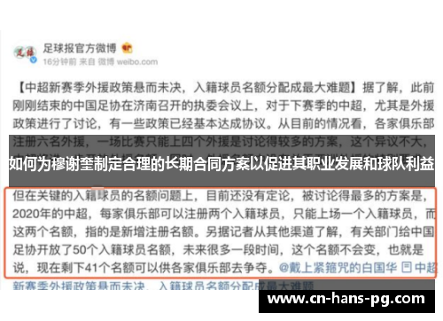 如何为穆谢奎制定合理的长期合同方案以促进其职业发展和球队利益